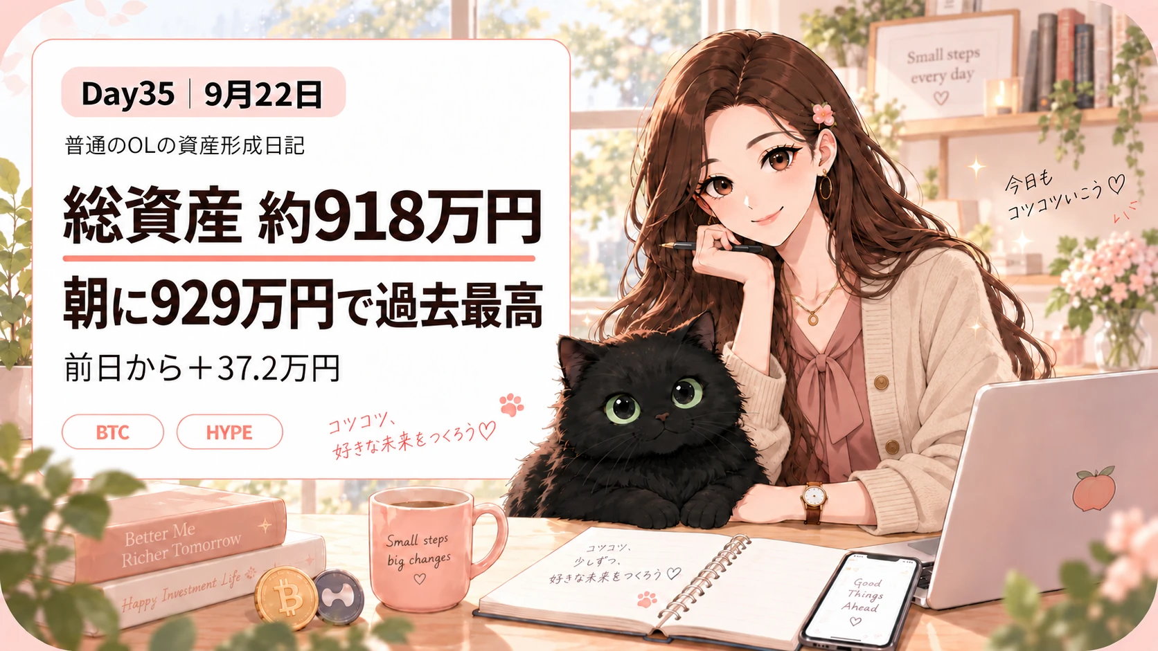 Day35 9月22日 普通のOLの資産形成日記 総資産約918万円