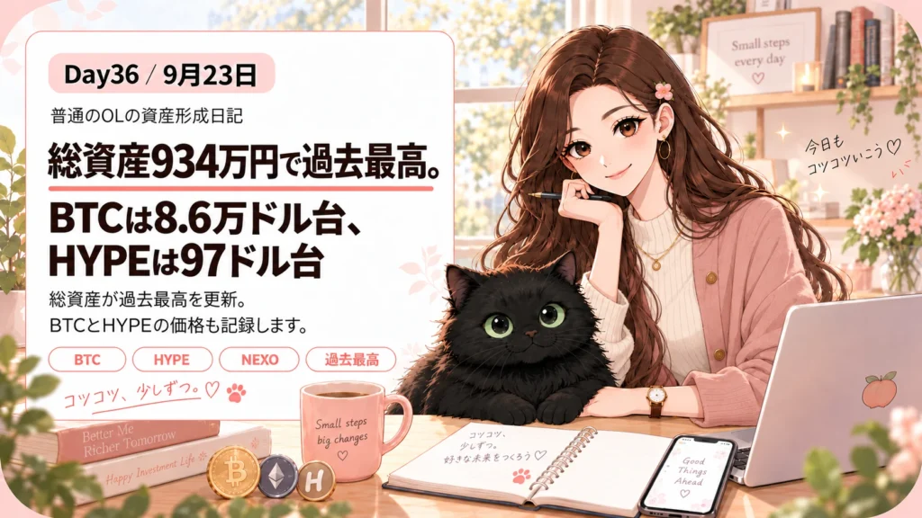 Day36 9月23日 総資産934万円で過去最高