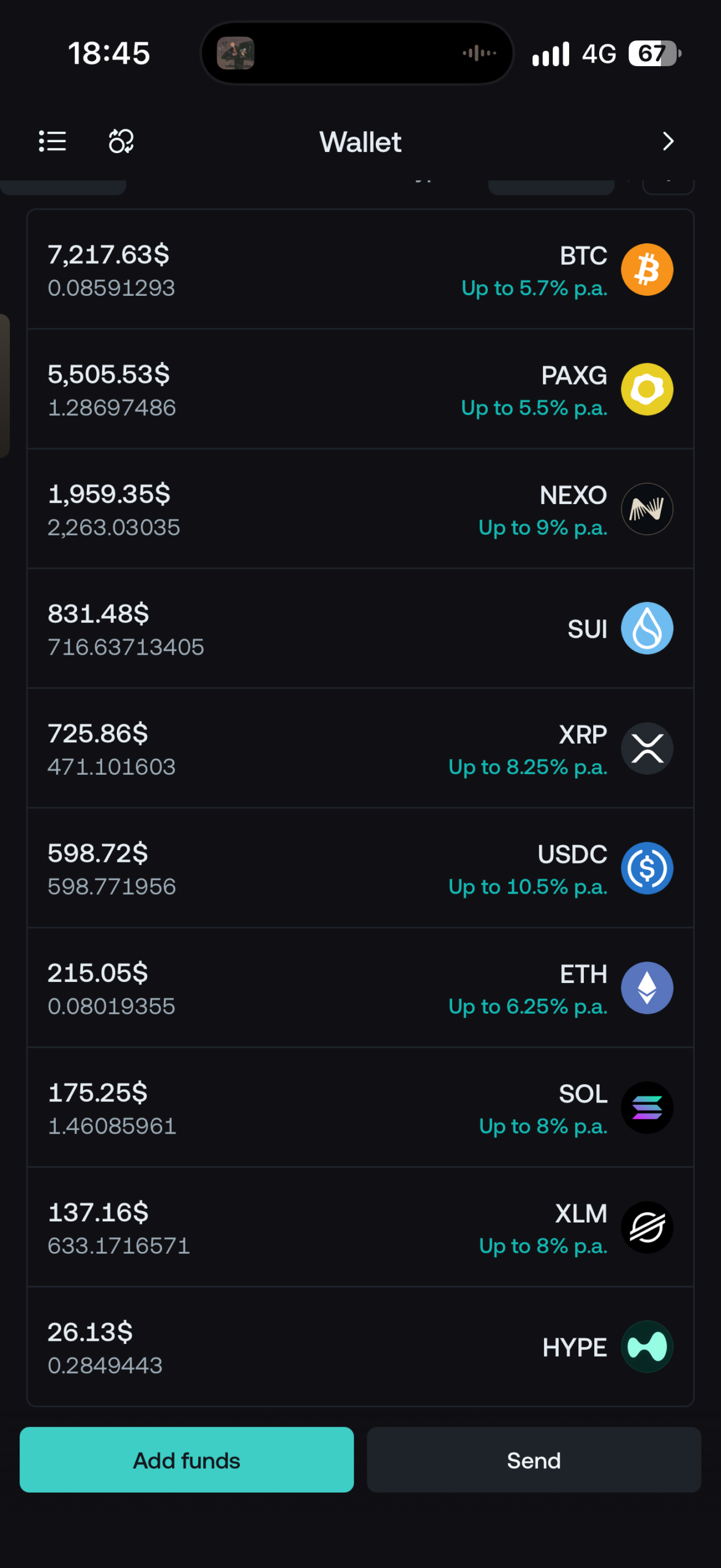 Day39 NEXO 資産記録